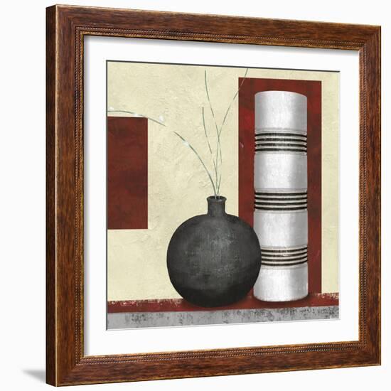 Collection Ochre - Pair-Linda Wood-Framed Giclee Print