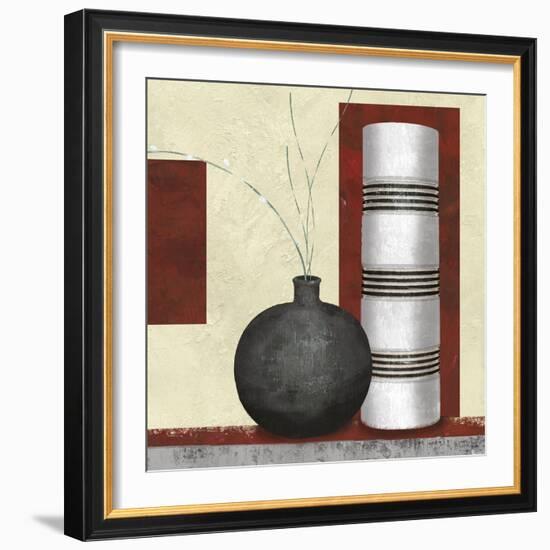 Collection Ochre - Pair-Linda Wood-Framed Giclee Print