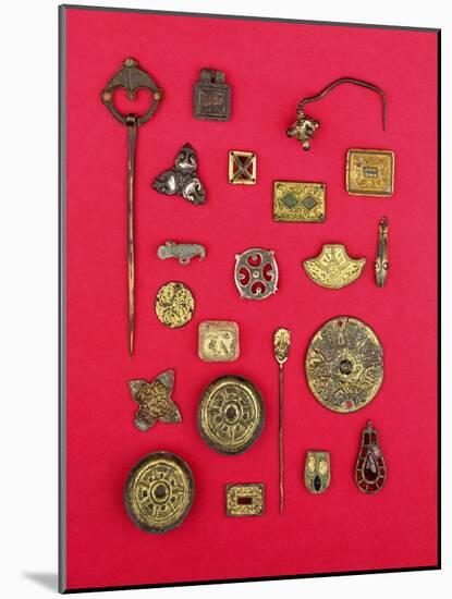 Collection of Anglo-Saxon and Celtic Jewellery Ranging from the 1st to the 7th Century Ad-null-Mounted Giclee Print