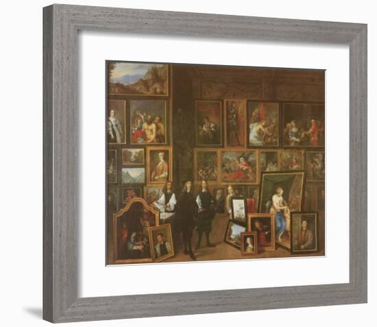 Collection of Archduc Leopold-William in Brussels-David Teniers the Younger-Framed Art Print