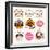 Collection of Bakery, CAKES and PIZZA Badges and Labels-Dejan Brkic-Framed Premium Giclee Print