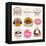 Collection of Bakery, CAKES and PIZZA Badges and Labels-Dejan Brkic-Framed Stretched Canvas