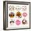 Collection of Bakery, CAKES and PIZZA Badges and Labels-Dejan Brkic-Framed Art Print