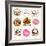 Collection of Bakery, CAKES and PIZZA Badges and Labels-Dejan Brkic-Framed Art Print