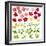 Collection of Different Flowers and Leaves on White-annanurrka-Framed Art Print