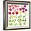 Collection of Different Flowers and Leaves on White-annanurrka-Framed Art Print