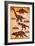 Collection of Dinosaurs with their Cutting Scheme-111chemodan111-Framed Art Print