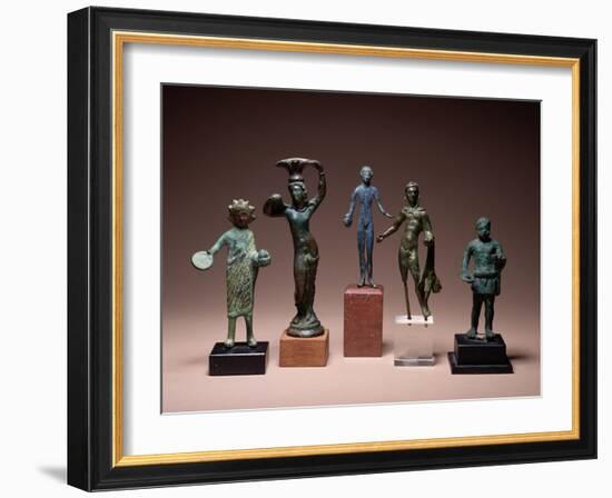 Collection of Etruscan Antiquities Including a Figure of Hercules and a Patera Handle-null-Framed Giclee Print