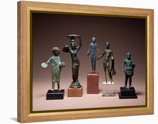 Collection of Etruscan Antiquities Including a Figure of Hercules and a Patera Handle-null-Framed Premier Image Canvas