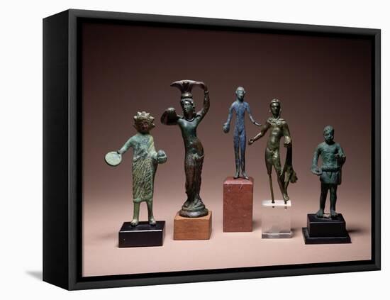 Collection of Etruscan Antiquities Including a Figure of Hercules and a Patera Handle-null-Framed Premier Image Canvas