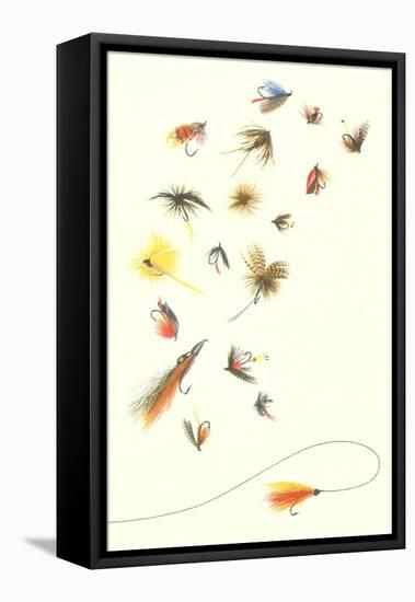 Collection of Fishing Lures-null-Framed Stretched Canvas