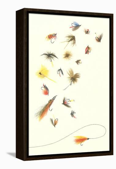 Collection of Fishing Lures-null-Framed Stretched Canvas