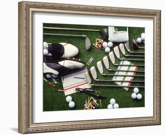 Collection of Golf Equipment; Shoes, Clubs, Etc-Karen M^ Romanko-Framed Photographic Print