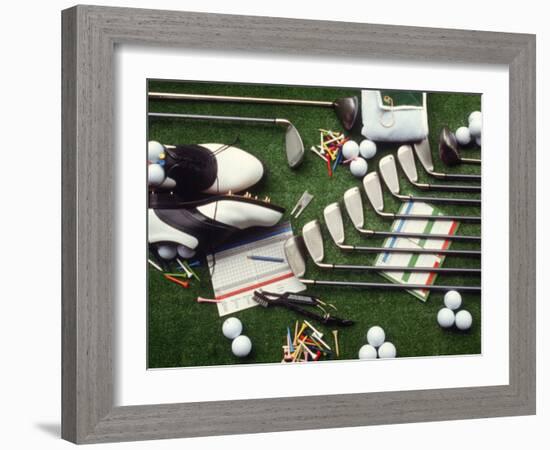 Collection of Golf Equipment; Shoes, Clubs, Etc-Karen M^ Romanko-Framed Photographic Print