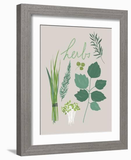 Collection of Herbs-Laure Girardin Vissian-Framed Giclee Print