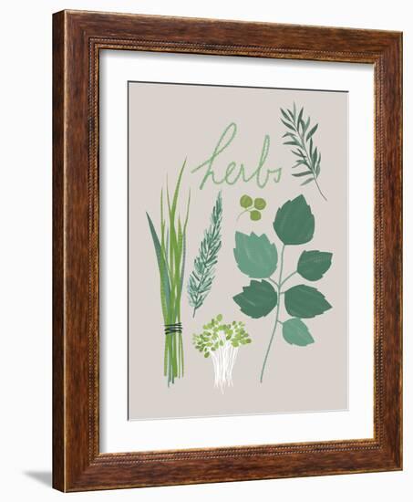 Collection of Herbs-Laure Girardin Vissian-Framed Giclee Print