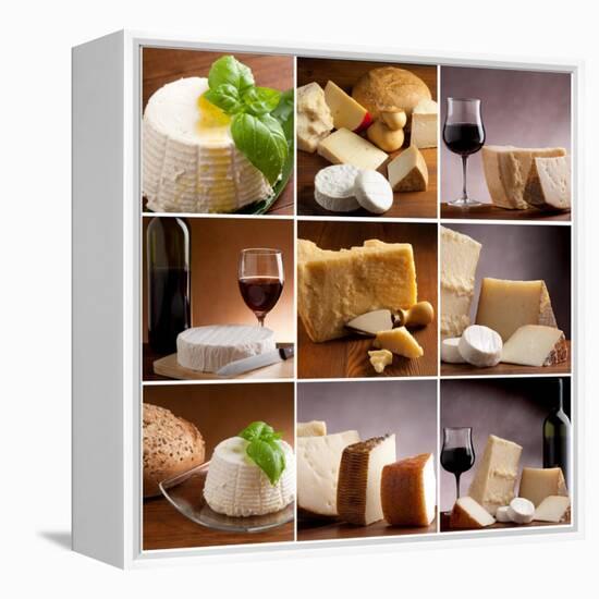 Collection Of Italian Cheese And Wine-Marco Mayer-Framed Stretched Canvas