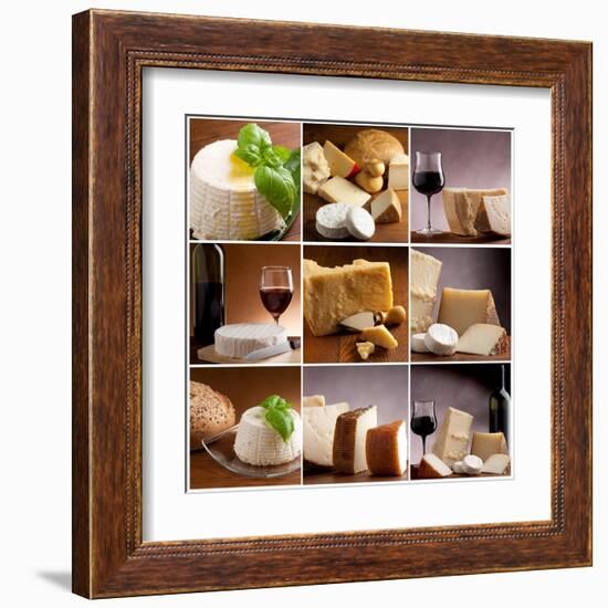 Collection Of Italian Cheese And Wine-Marco Mayer-Framed Art Print