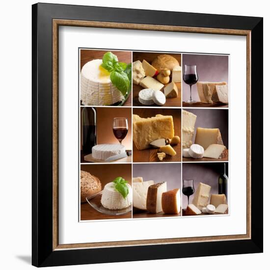 Collection Of Italian Cheese And Wine-Marco Mayer-Framed Art Print