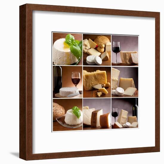 Collection Of Italian Cheese And Wine-Marco Mayer-Framed Art Print