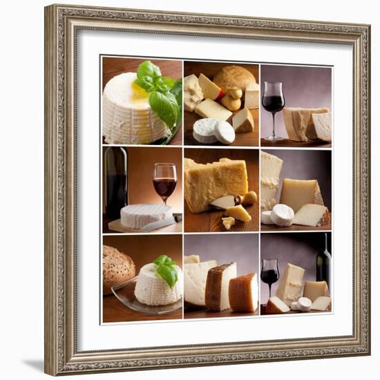 Collection Of Italian Cheese And Wine-Marco Mayer-Framed Art Print