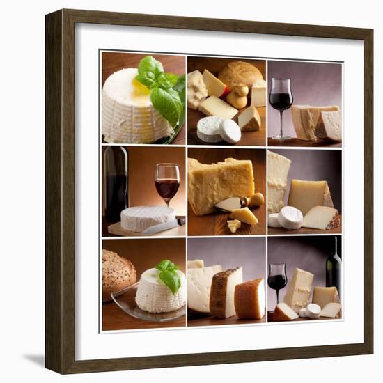 Collection Of Italian Cheese And Wine-Marco Mayer-Framed Art Print