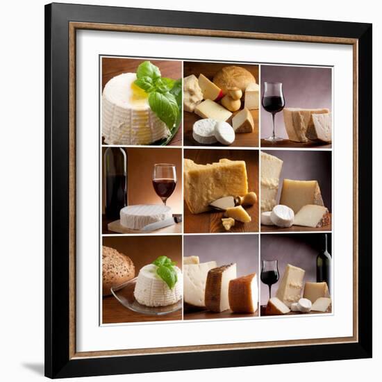 Collection Of Italian Cheese And Wine-Marco Mayer-Framed Art Print