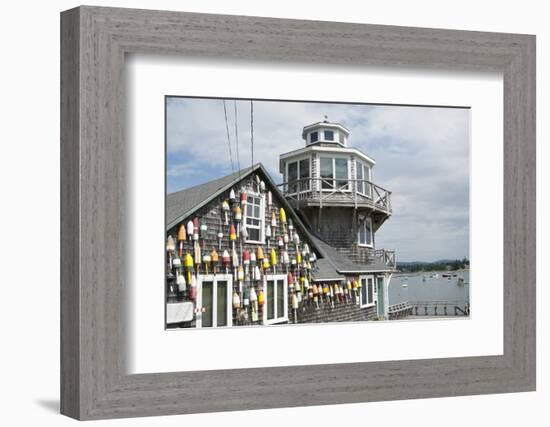 Collection of Lobster Buoys, Maine, USA-Rick Daley-Framed Photographic Print