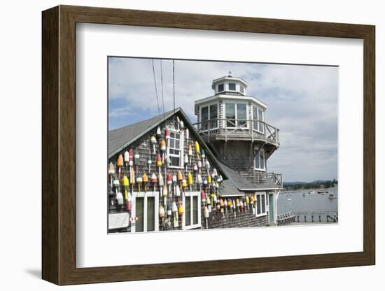 Collection of Lobster Buoys, Maine, USA-Rick Daley-Framed Photographic Print