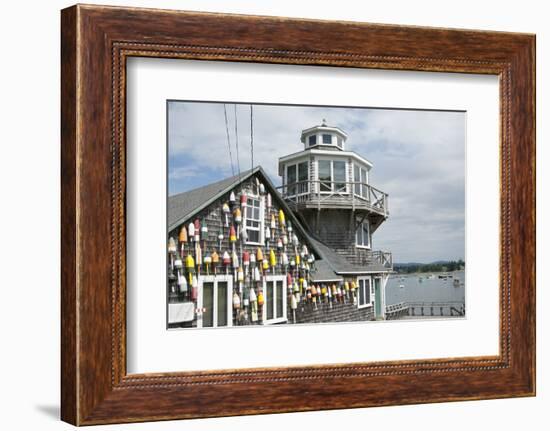 Collection of Lobster Buoys, Maine, USA-Rick Daley-Framed Photographic Print