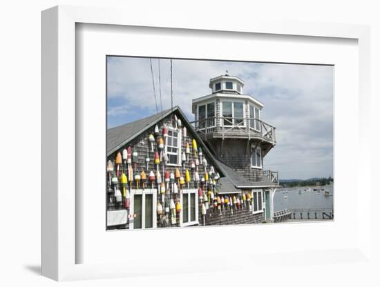 Collection of Lobster Buoys, Maine, USA-Rick Daley-Framed Photographic Print