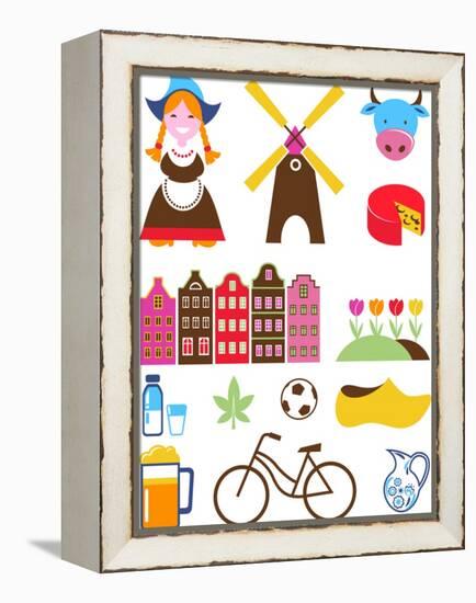 Collection Of Netherlands Icons-Marish-Framed Stretched Canvas