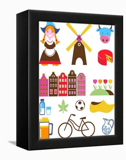 Collection Of Netherlands Icons-Marish-Framed Stretched Canvas