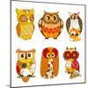 Collection of Six Different Owls-Alisa Foytik-Mounted Art Print