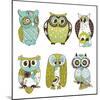 Collection of Six Different Owls-Alisa Foytik-Mounted Art Print