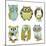 Collection of Six Different Owls-Alisa Foytik-Mounted Art Print