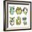 Collection of Six Different Owls-Alisa Foytik-Framed Art Print