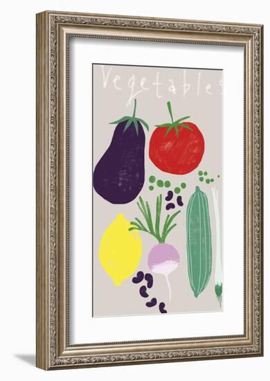 Collection of Vegetables-Laure Girardin Vissian-Framed Giclee Print