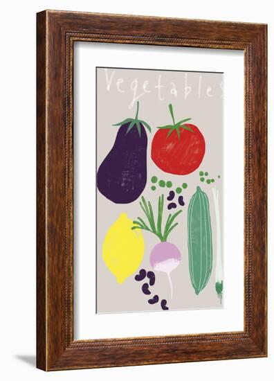 Collection of Vegetables-Laure Girardin Vissian-Framed Giclee Print