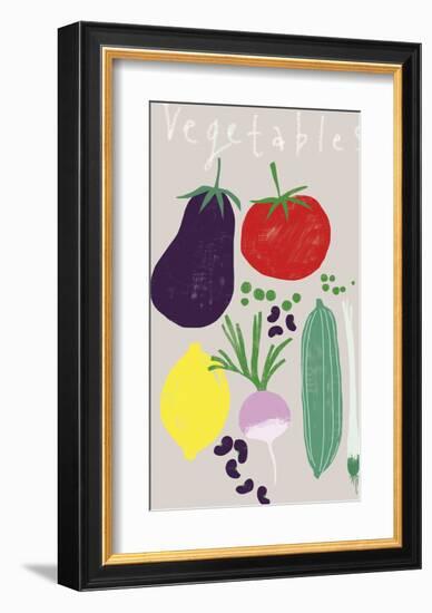 Collection of Vegetables-Laure Girardin Vissian-Framed Giclee Print