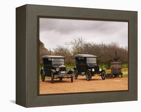 Collection of Vintage Cars, T Fords, Bodega Bouza Winery, Canelones, Montevideo, Uruguay-Per Karlsson-Framed Premier Image Canvas