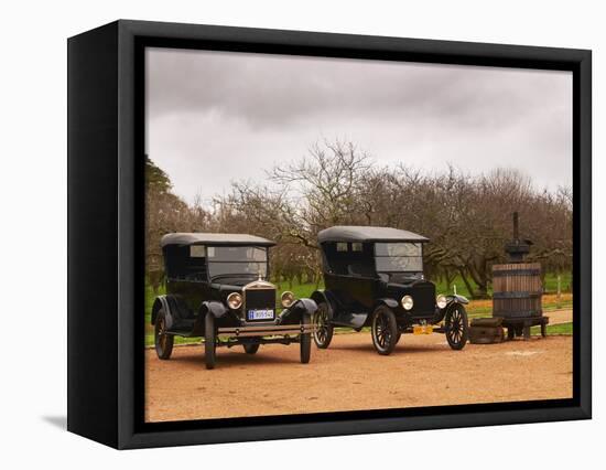 Collection of Vintage Cars, T Fords, Bodega Bouza Winery, Canelones, Montevideo, Uruguay-Per Karlsson-Framed Premier Image Canvas