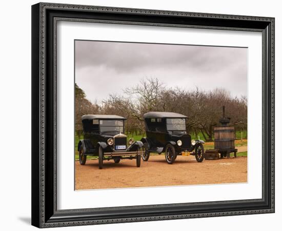 Collection of Vintage Cars, T Fords, Bodega Bouza Winery, Canelones, Montevideo, Uruguay-Per Karlsson-Framed Photographic Print