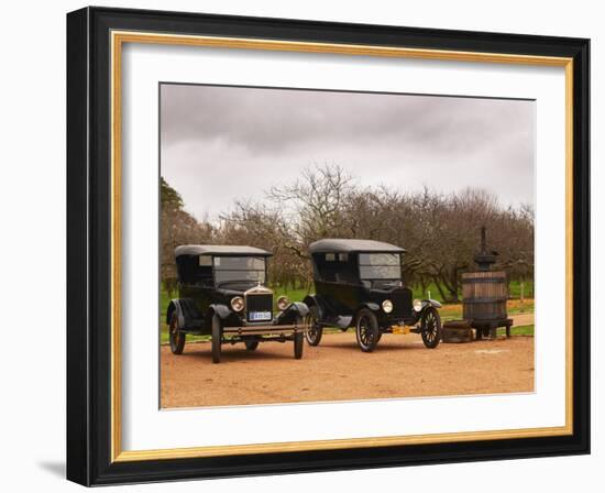Collection of Vintage Cars, T Fords, Bodega Bouza Winery, Canelones, Montevideo, Uruguay-Per Karlsson-Framed Photographic Print