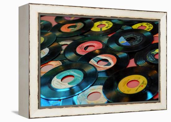 Collection of Vinyl Records, Wildwood, New Jersey, Usa-Julien McRoberts-Framed Premier Image Canvas