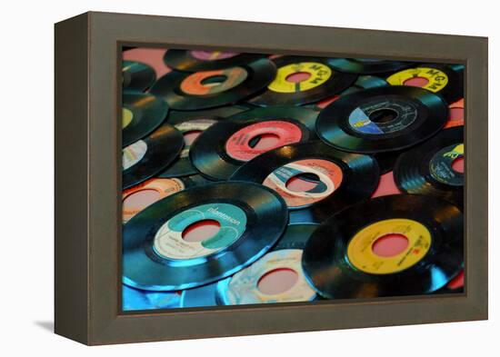 Collection of Vinyl Records, Wildwood, New Jersey, Usa-Julien McRoberts-Framed Premier Image Canvas