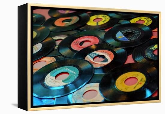 Collection of Vinyl Records, Wildwood, New Jersey, Usa-Julien McRoberts-Framed Premier Image Canvas