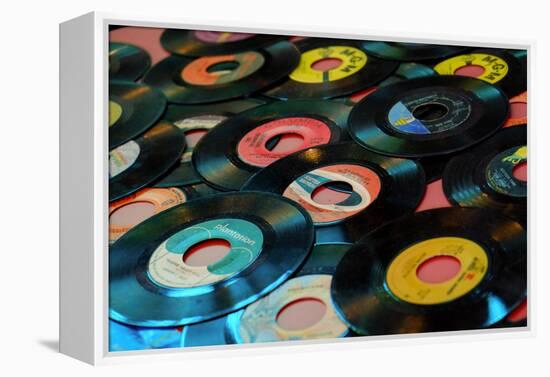 Collection of Vinyl Records, Wildwood, New Jersey, Usa-Julien McRoberts-Framed Premier Image Canvas