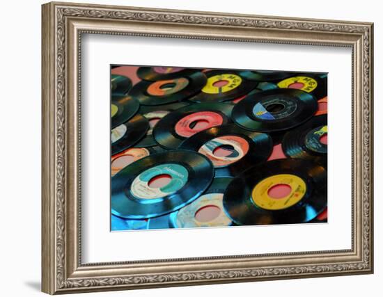 Collection of Vinyl Records, Wildwood, New Jersey, Usa-Julien McRoberts-Framed Photographic Print