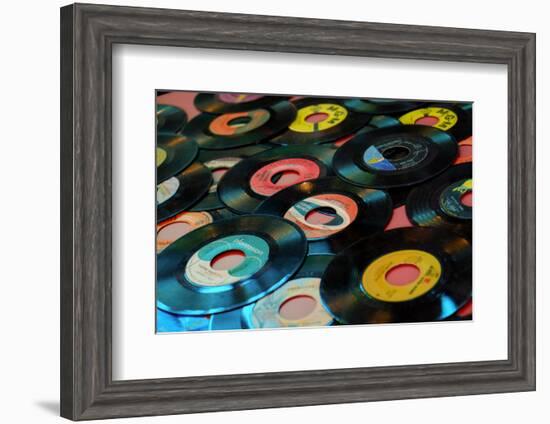 Collection of Vinyl Records, Wildwood, New Jersey, Usa-Julien McRoberts-Framed Photographic Print